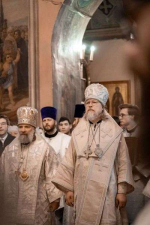 Преосвященнейший епископ Исаакий сослужил митрополиту Корсунскому и Западноевропейскому Марку за прощальной Божественной литургией